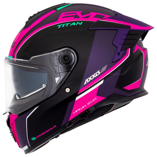Capacete Axxis Hawk Evo Sv Titan V8 Rosa Matte