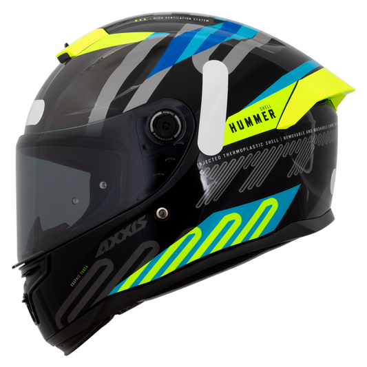Capacete Axxis Hummer Tubex B3 Amarelo Flourescente Brilho