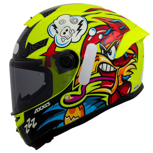 Capacete Axxis Hummer Braap A3 Amarelo Brilho