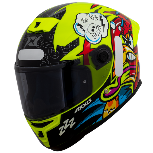 Capacete Axxis Hummer Braap A3 Amarelo Brilho