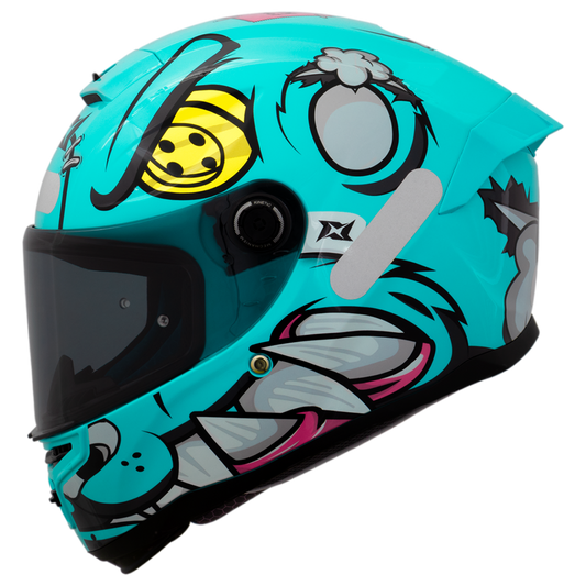 Capacete Axxis Hummer Teedy C7 Azul Brilho