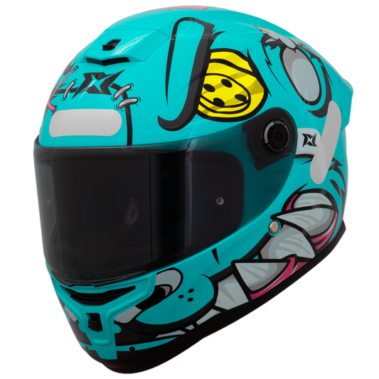 Capacete Axxis Hummer Teedy C7 Azul Brilho