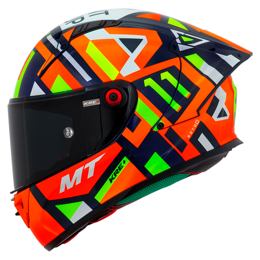 Capacete Mt Helmets Kre+S Fim Sergio Gracia A4 Laranja Brilho