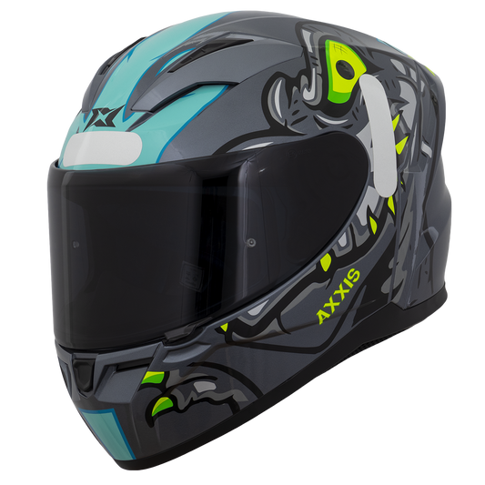 Capacete Axxis Segment Dinotoon C2 Cinza Brilho