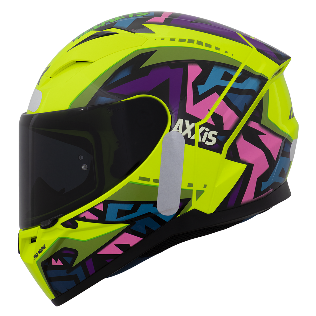 Capacete Axxis Segment Jolly C3 Amarelo Flourecente Brilho