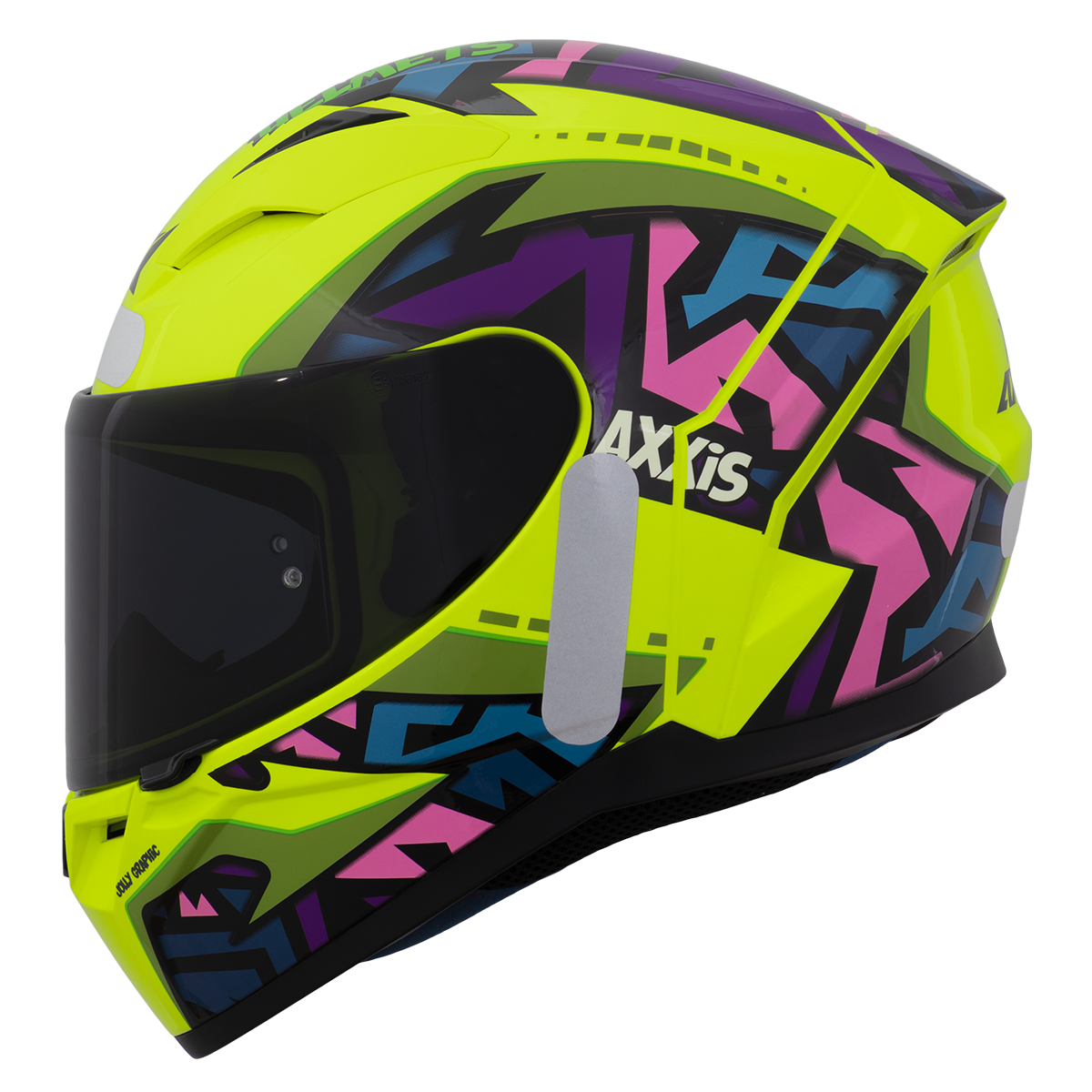 Capacete Axxis Segment Jolly C3 Amarelo Flourecente Brilho