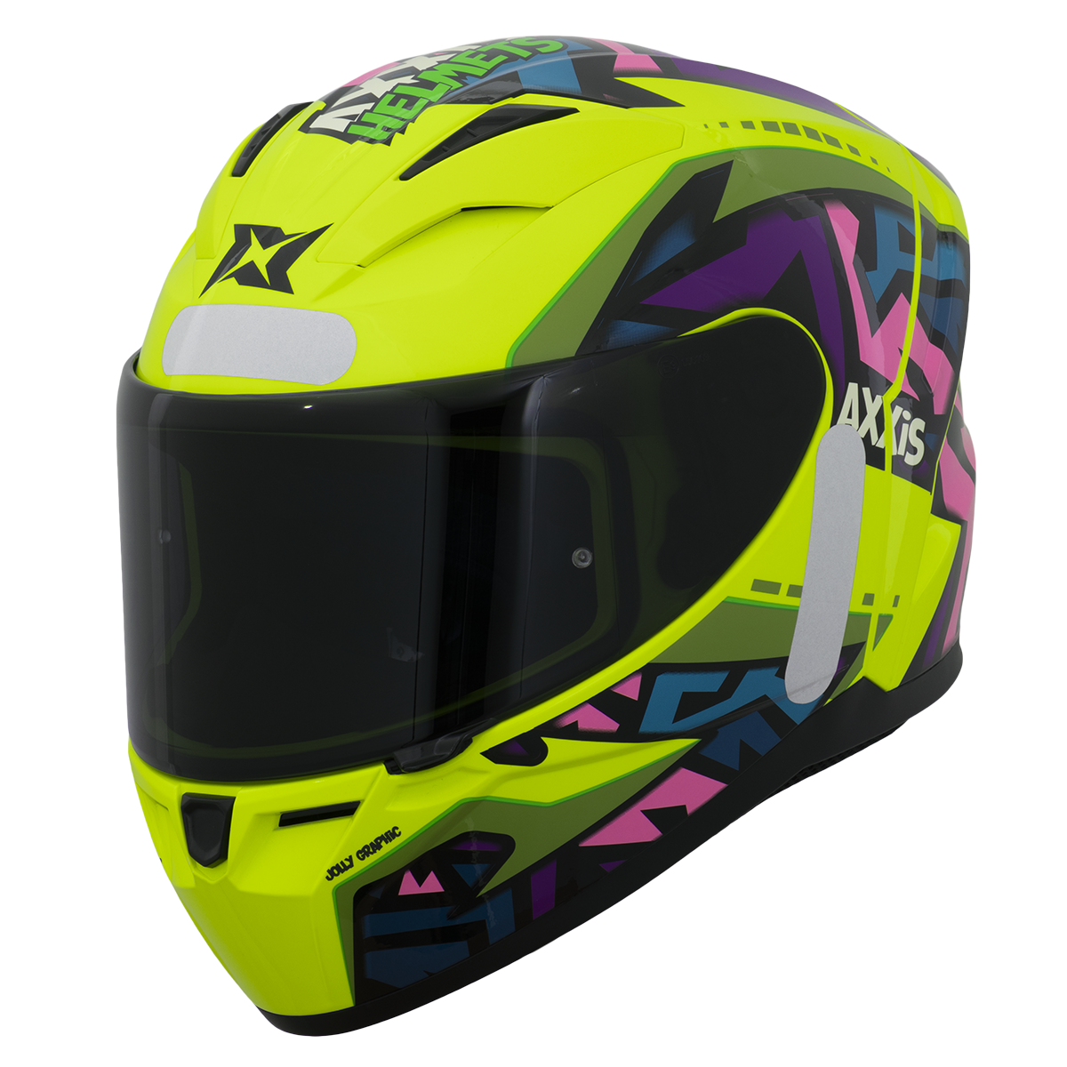 Capacete Axxis Segment Jolly C3 Amarelo Flourecente Brilho