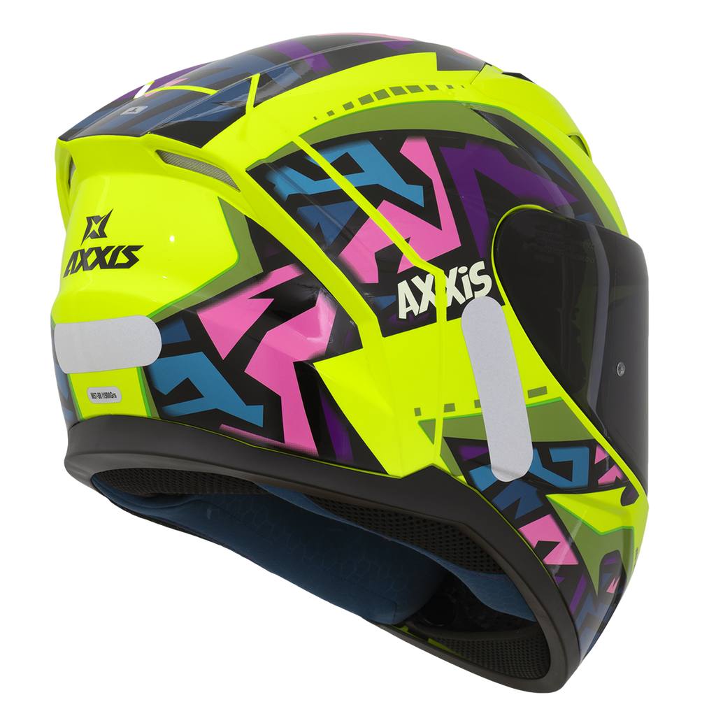 Capacete Axxis Segment Jolly C3 Amarelo Flourecente Brilho