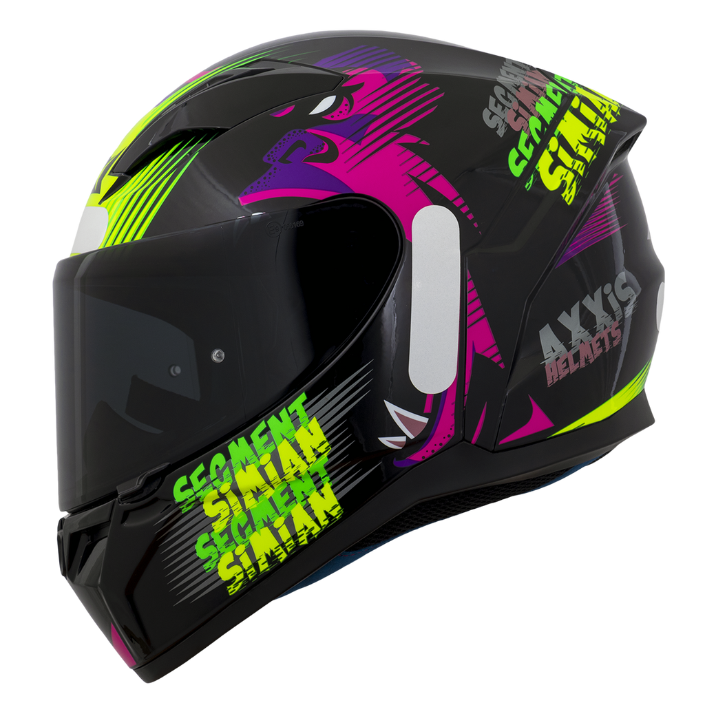 Capacete Axxis Segment Simian B13 Amarelo Flourescente Brilho