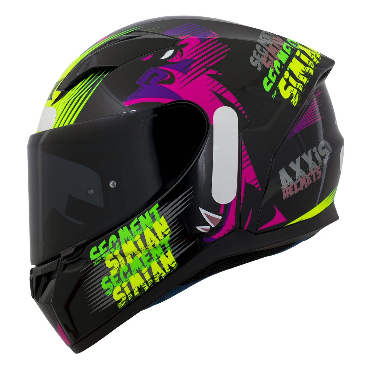 Capacete Axxis Segment Simian B13 Amarelo Flourescente Brilho
