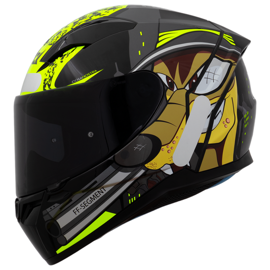 Capacete Axxis Segment Cosa Nostra B13 Amarelo Flourescente Brilho
