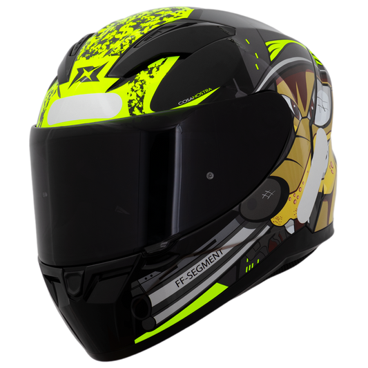 Capacete Axxis Segment Cosa Nostra B13 Amarelo Flourescente Brilho