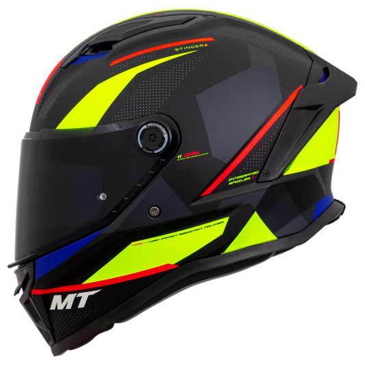 Capacete Mt Helmets Stinger 2 Cheste C3  Matte Amarelo Flourescente