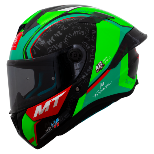 Capacete Mt Helmets Targo S Replica Ivan Ortola Jerez 2024 B6 Verde Brilho