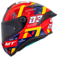 Capacete Mt Helmets Targo S Replica Sergio Garcia 2024 E5 Vermelho Brilho