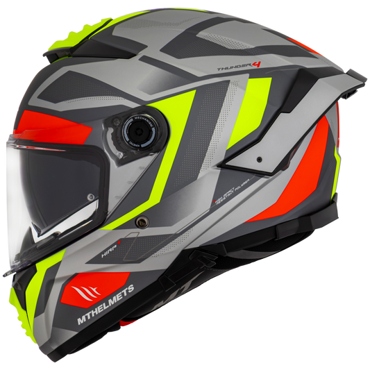 Capacete Mt Helmets Thunder 4 SV LabyrinthB5 Prata Matte