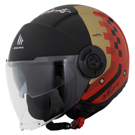 Capacete Mt Helmets Viale SV California D5 Vermelho matte