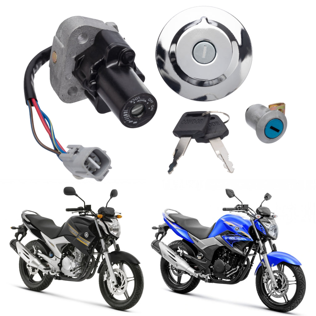 KIT CONJUNTO TRAVAS CHAVE IGNIÇÃO FAZER 250 2011-2015
