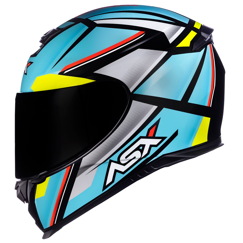 Capacete ASX Eagle Explorer Brilho Preto/Azul/Branco