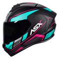 Capacete ASX Draken Wind Fosco Preto/Tiffany/Rosa