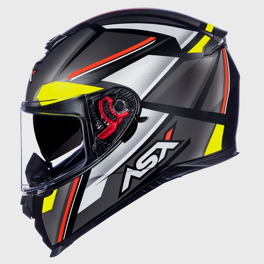 Capacete ASX Eagle SV Explorer Fosco Preto/Grafite/Amarelo