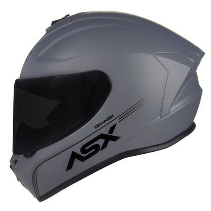 Capacete ASX draken Solid Fosco Cinza