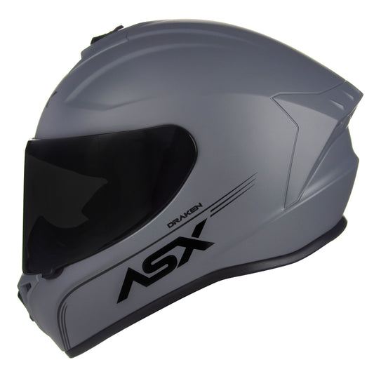Capacete ASX draken Solid Fosco Cinza