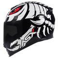 Capacete ASX Eagle Scorpion Brilho Preto/Branco/Vermelho