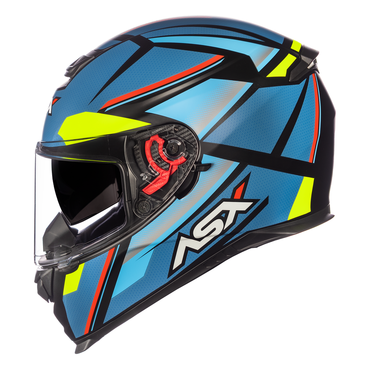 Capacete ASX Eagle SV Explorer Fosco Preto/Azul/Amarelo
