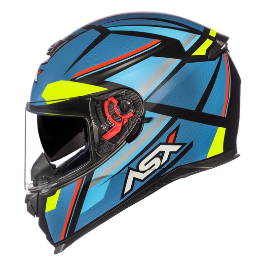 Capacete ASX Eagle SV Explorer Fosco Preto/Azul/Amarelo