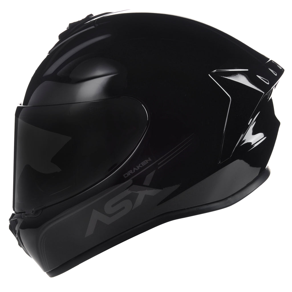Capacete ASX draken Solid Brilho Preto