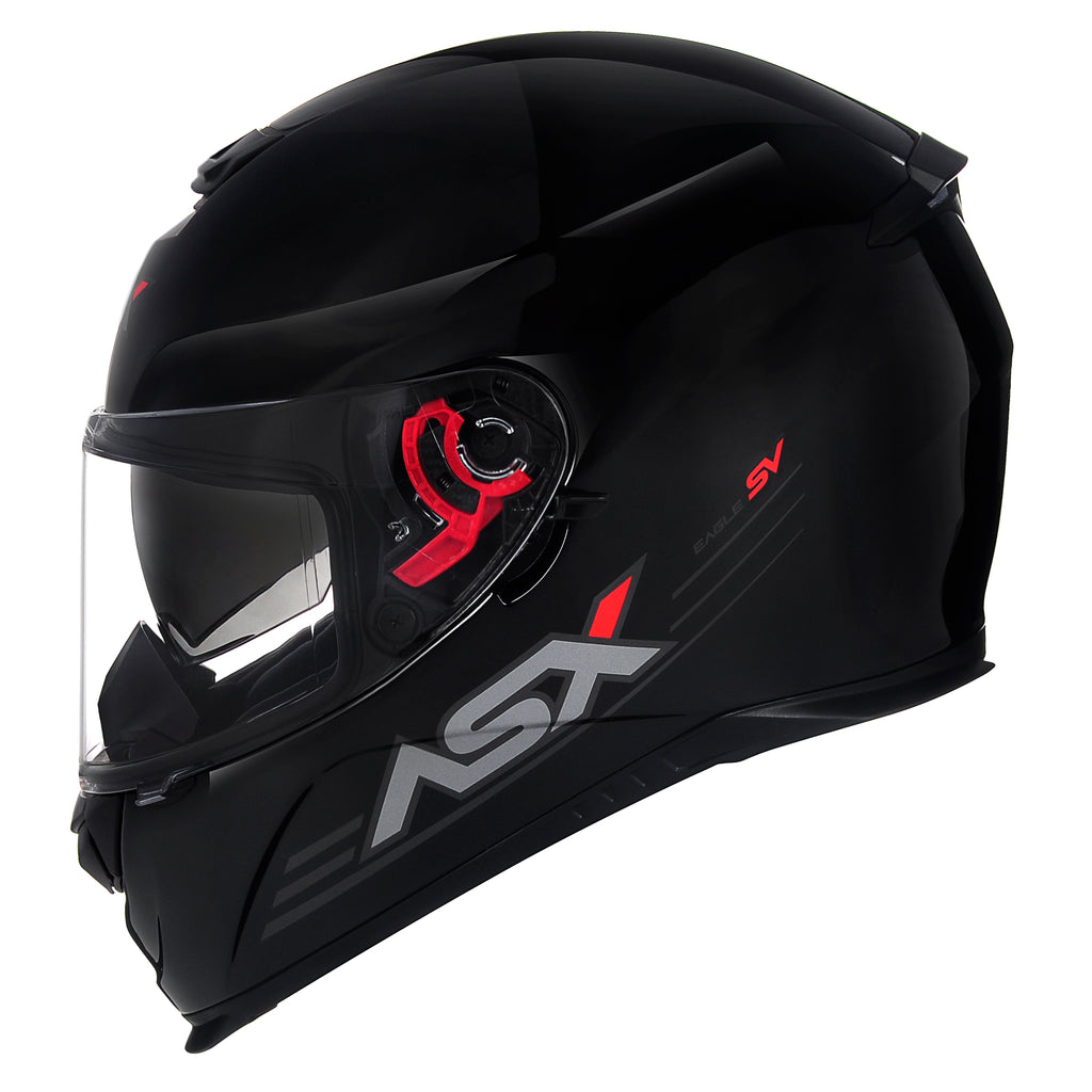 Capacete ASX Eagle SV Solid Preto Brilho