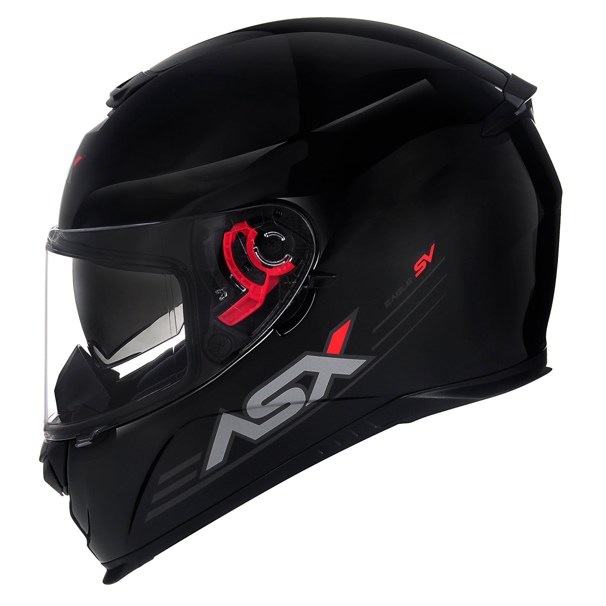 Capacete ASX Eagle SV Solid Preto Brilho