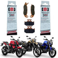 KIT PAR PASTILHA DE FREIO FISCHER TRASEIRA DIANTEIRA YS FAZER 250 FZ25 2016-2025