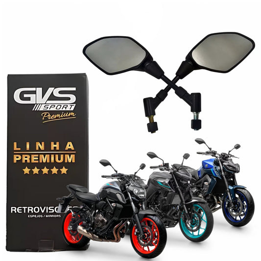 RETROVISOR GVS C/ GIRO 360 LENTE CONVEXA FUME MT03 / MT07 / MT09