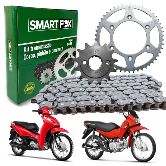 Kit Relação Transmissão Biz 125 2006-2015 Pop 100 2007-2015