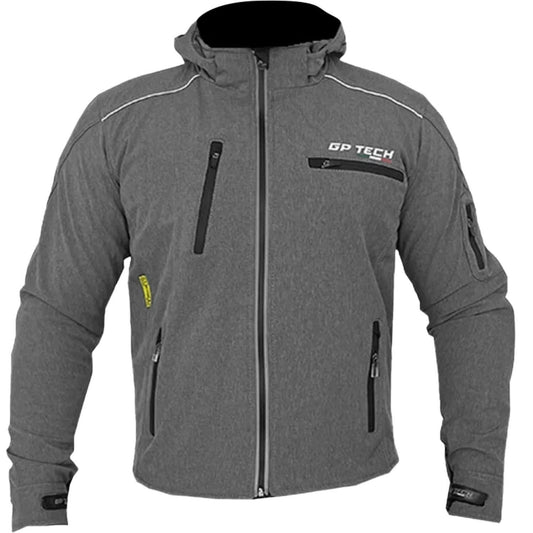 Jaqueta de motoqueiro Feminina GP Tour Casual Resistente a agua Cinza