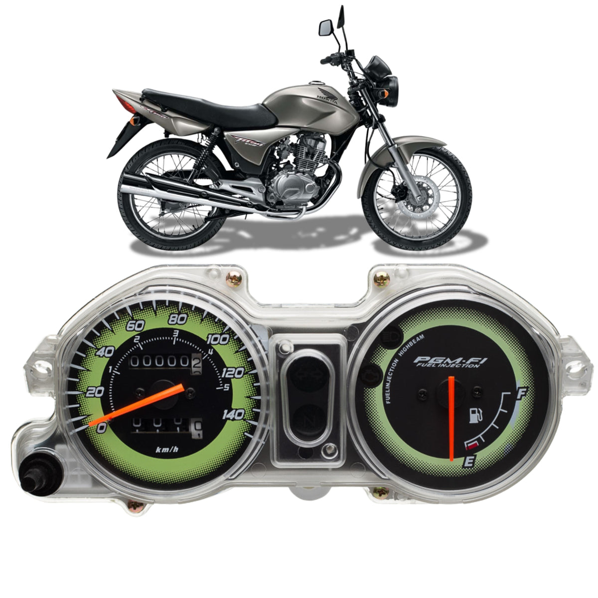 PAINEL COMPLETO VELOCIMETRO HONDA CG 150 ESD 2009 2010 VERDE