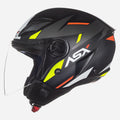 Capacete ASX City Air Square Fosco Preto/Grafite/Amarelo