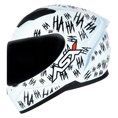 Capacete ASX City Fun Brilho Branco/Preto