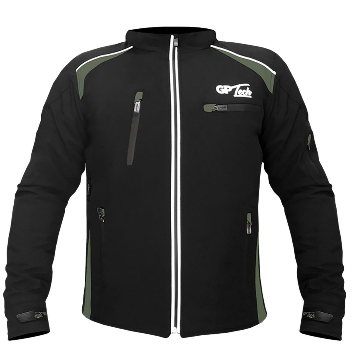 Jaqueta de motoqueiro GP Tech Soft Casual Resistente a agua Preto Cinza