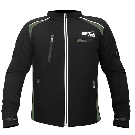 Jaqueta de motoqueiro GP Tech Soft Casual Resistente a agua Preto Cinza