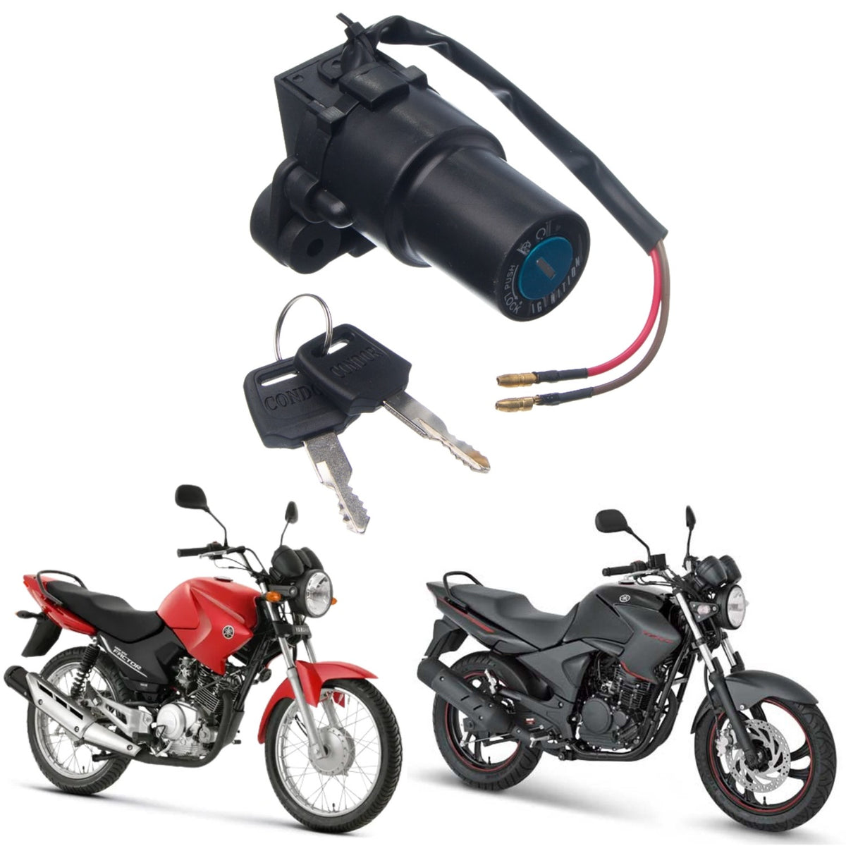 CHAVE IGNIÇÃO FACTOR 125 2006 2007 / YS250 FAZER 2006