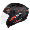 Capacete ASX City Air Square Fosco Preto Grafite Veremelho