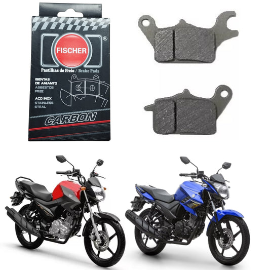 PASTILHA DE FREIO DIANTEIRA FISCHER CARBON FAZER 150 FACTOR 150 2016-2025