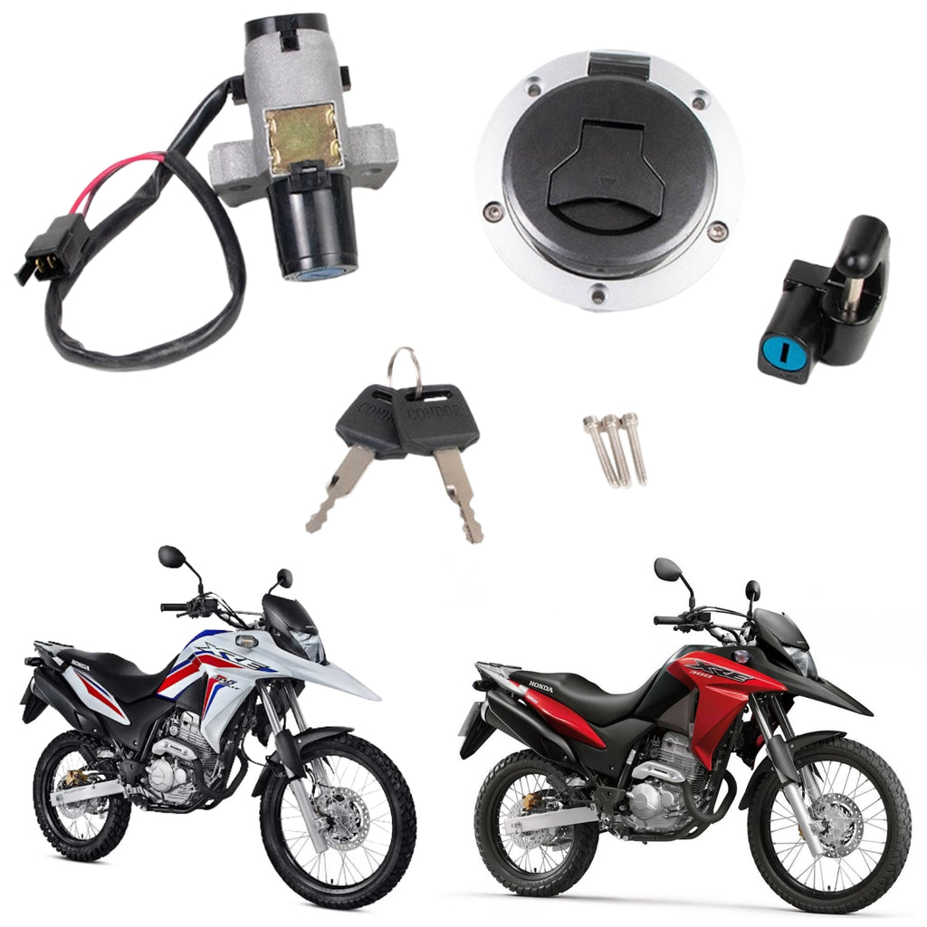 KIT CONJUNTO TRAVAS CHAVE IGNIÇÃO XRE 300 2016 2017 2018