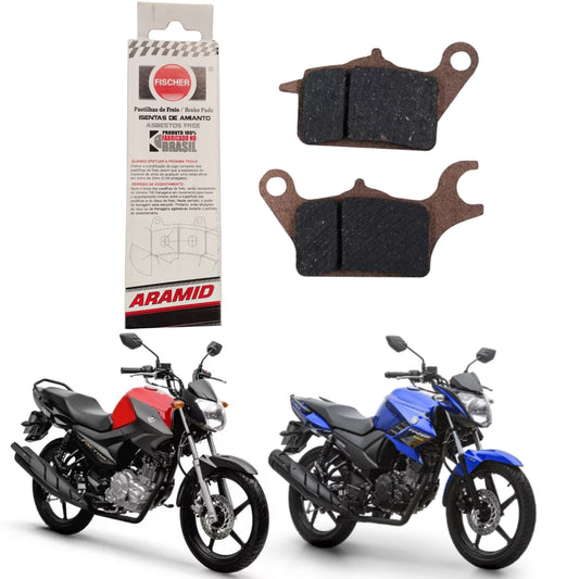 PASTILHA DE FREIO DIANTEIRA FISCHER ARAMID FACTOR 150 FAZER 150 2016-2025