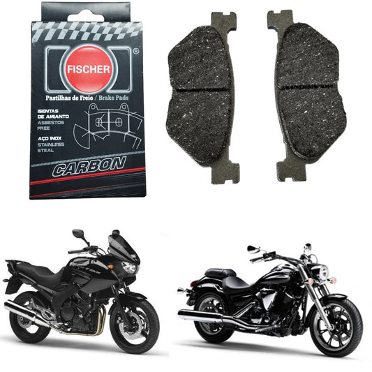 PASTILHA DE FREIO TRASEIRA FISCHER CARBON TDM 900 / XVS MIDNIGHT STAR 950 / SUPER TÉNÉRÉ 1200 / V-MAX 1700