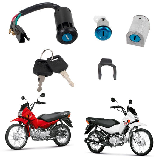 KIT CONJUNTO TRAVAS CHAVE IGNIÇÃO POP 100 2007-2015