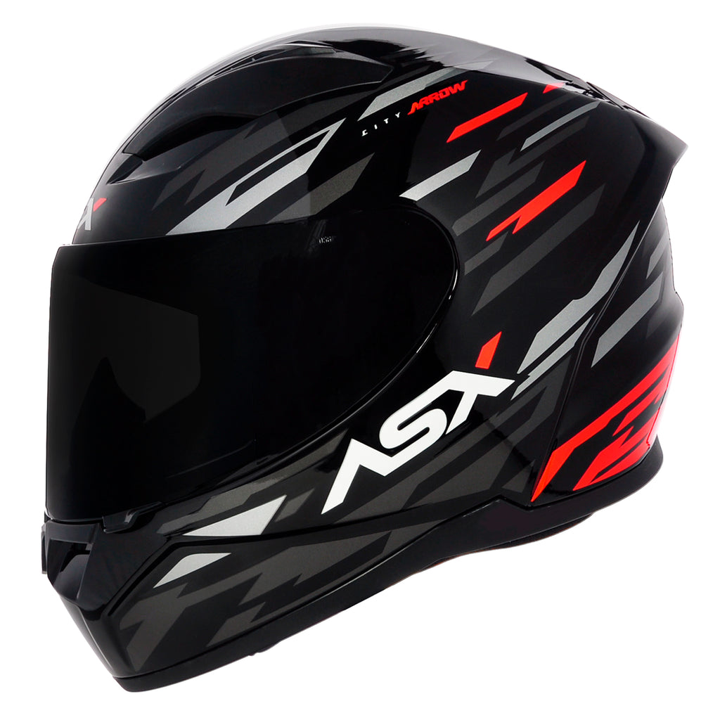 Capacete ASX City Arrow Preto/Brilho/Grafite